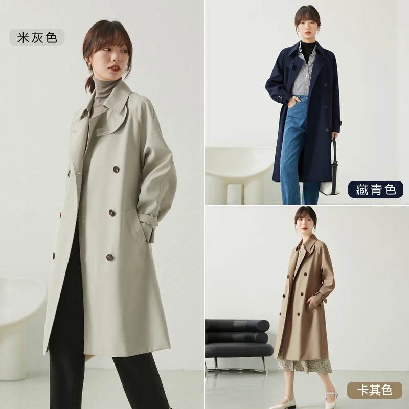 【简约率性】风衣外套女中长款时髦利落挺括不易皱秋季秋款1010