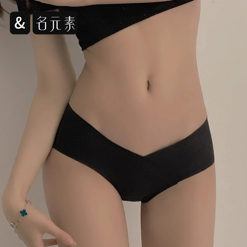 名元素女士内裤女性感柔软舒适透气无痕轻薄款日系中低腰三角裤