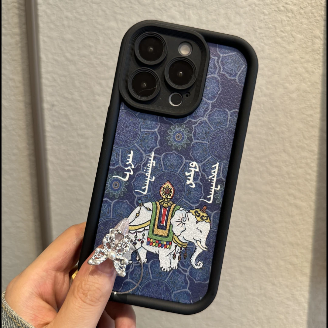 「苹果/华为/小米/OPPO/VIVO」蒙元素民族风全包艺术个性创意网红