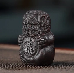 精致紫砂茶宠小财狮