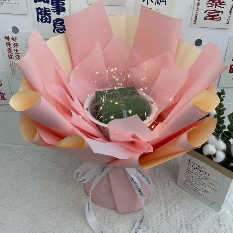 免包装鲜花外壳花束半成品手工花有钱花diy材料网红爆款创意礼物