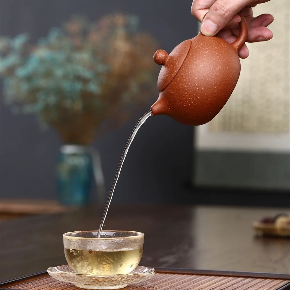 宜兴龙血砂西施紫砂壶手工茶具原矿紫砂泡茶壶泡功夫茶具200cc