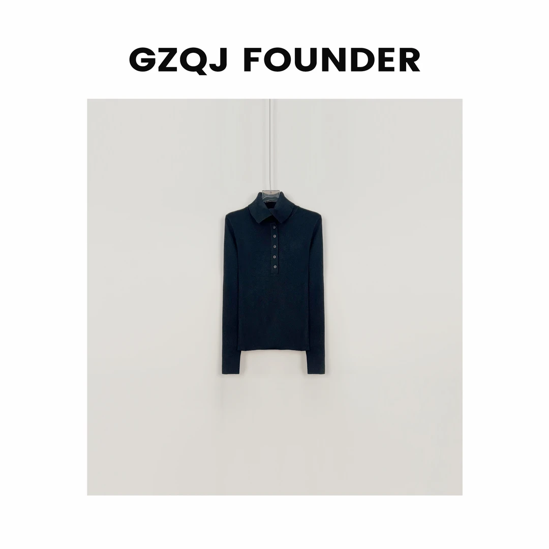 广州琴姐【午后小憩】长袖时尚修身显瘦针织上衣 2407