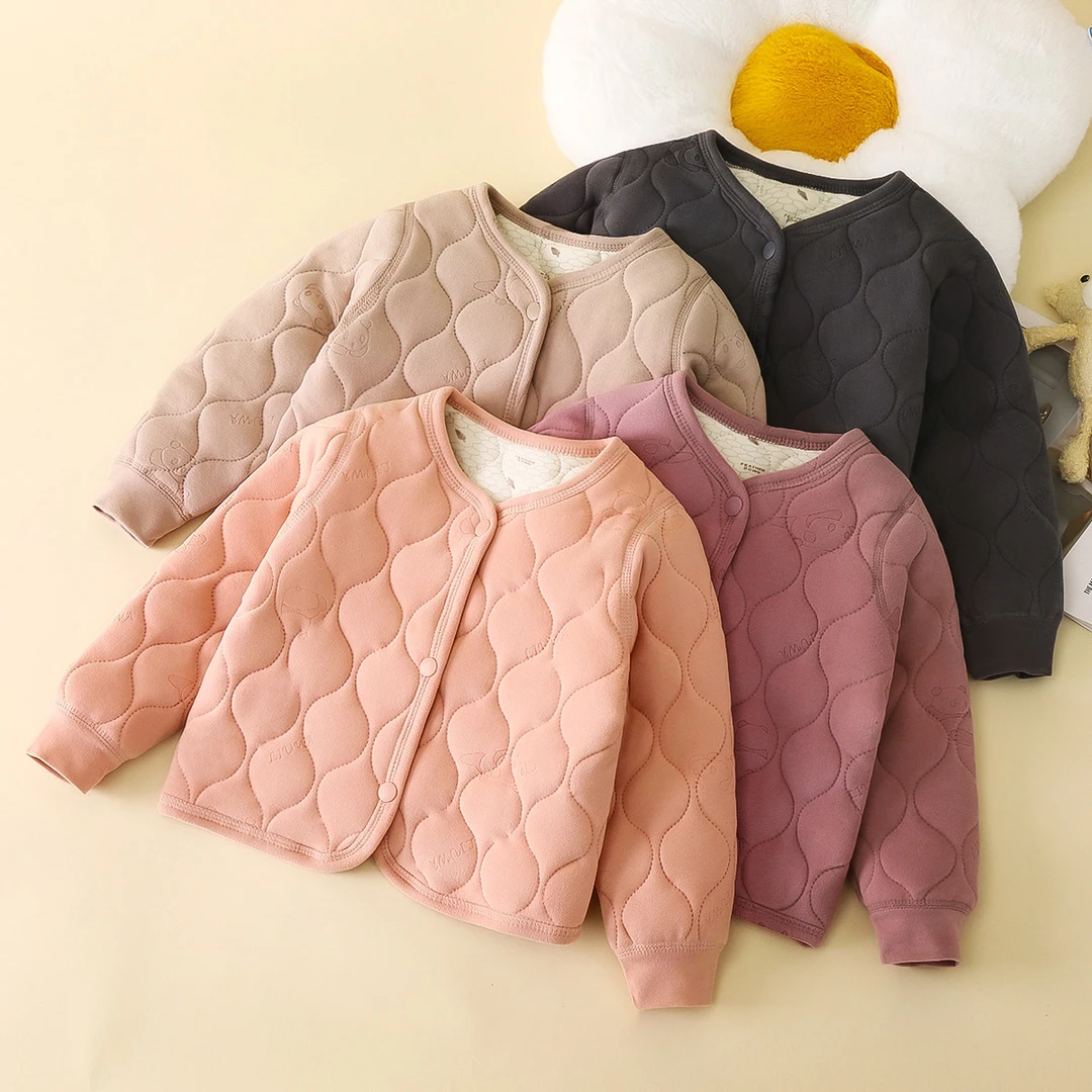 三层夹棉棉袄外套校服神器加绒婴儿保暖外穿薄款大童冬季锁温宝宝