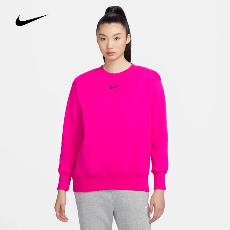 【卖场】Nike耐克女运动时尚百搭加绒潮流秋冬休闲套头衫DQ5734-615