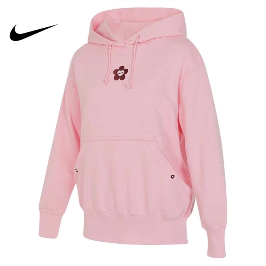 【卖场】Nike耐克女针织连帽保暖休闲百搭运动套头衫卫衣HF1135-631