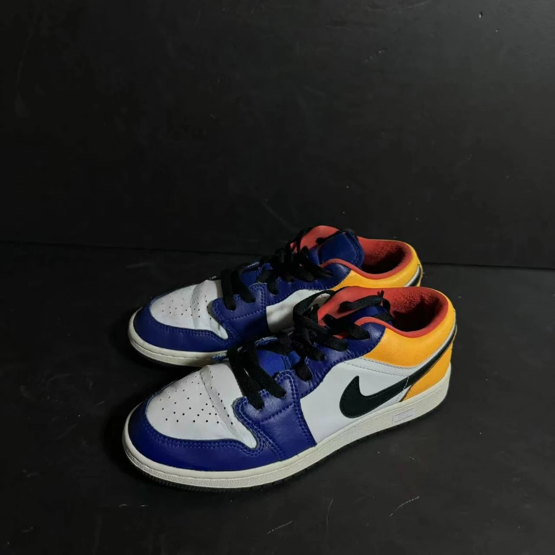 38.5码/AJ1 湖人 LOW 板鞋/瑕疵图2/公价1399