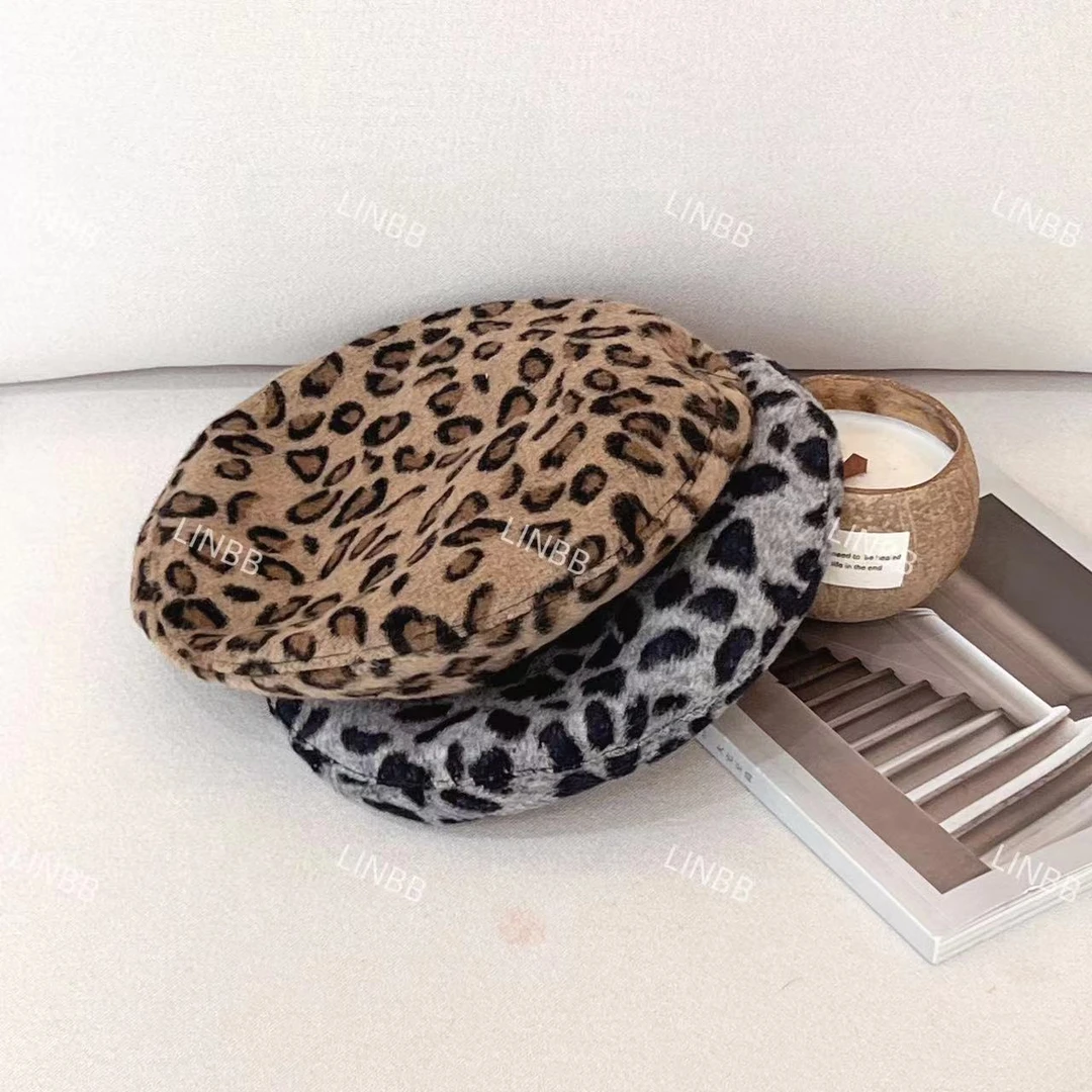 林北鼻-【豹纹贝雷】时尚的宠儿！韩版豹纹贝雷帽
