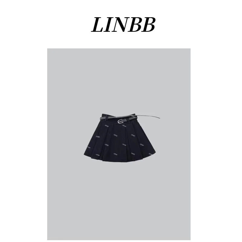 林北鼻-【牛仔百褶】超A版高腰水洗牛仔棉半身百褶裙