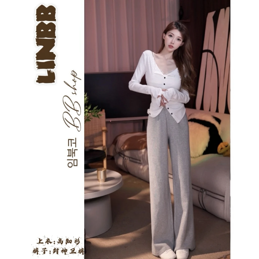 林北鼻-【封神卫裤】韩系直筒时尚显瘦长裤