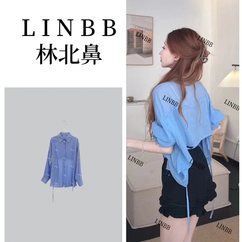 林北鼻-【爆炸显白】韩单绑带设计感显白衬衫