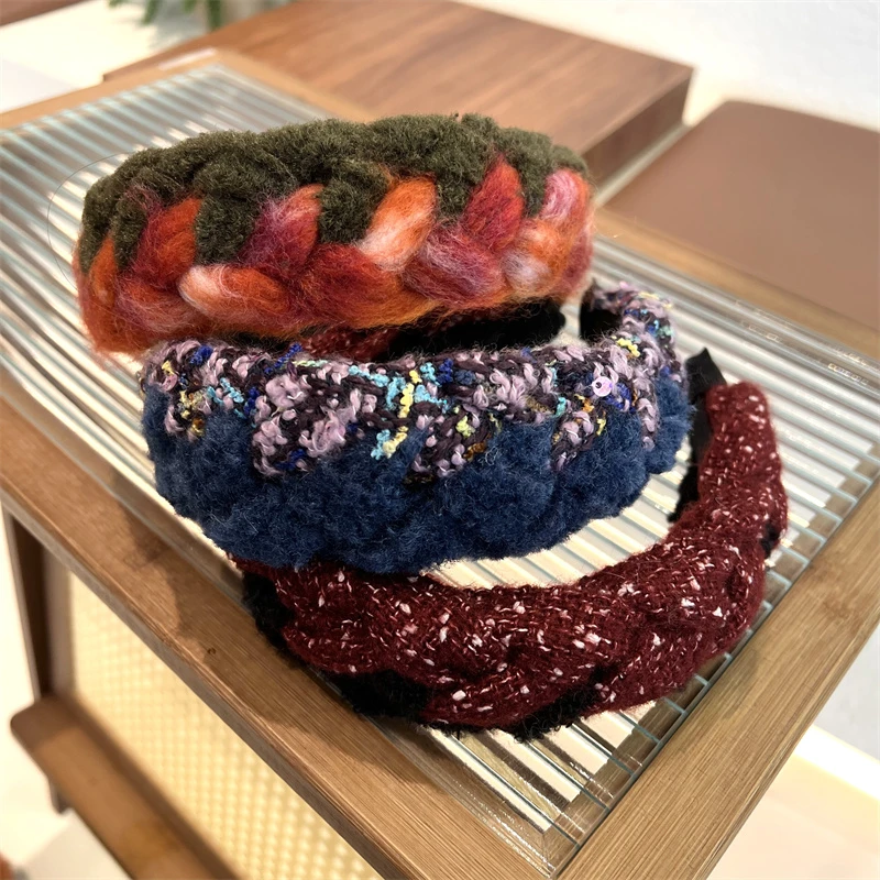 显脸小高级感复古高颅顶麻花发箍女时尚新款网红头箍压发头饰百搭