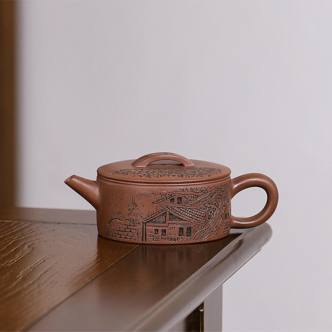 宜兴紫砂壶原矿早期紫砂茶壶汉瓦壶正宗纯手工泡茶壶单壶功夫茶具