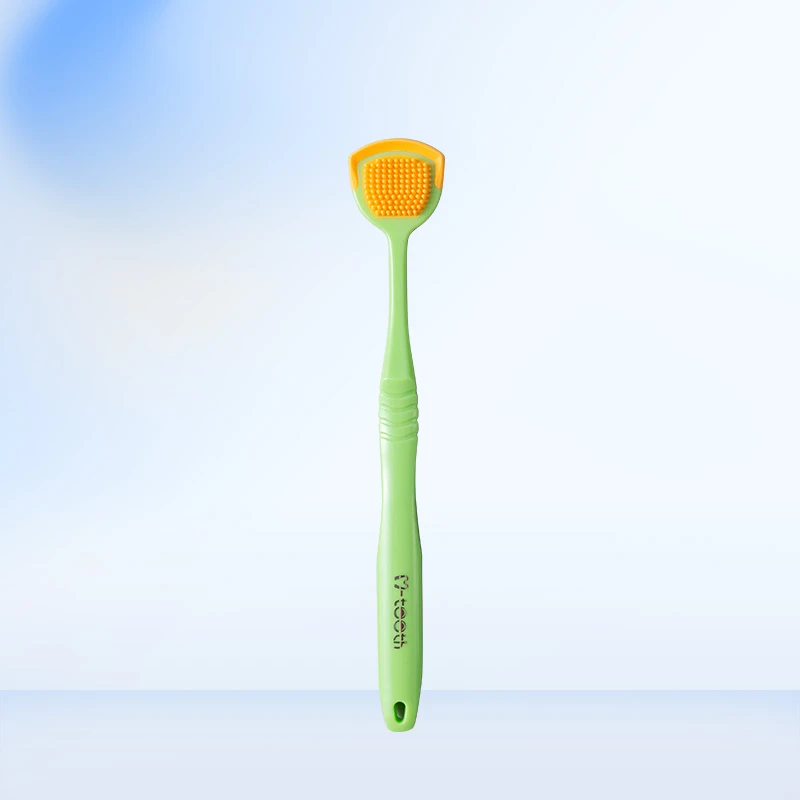 m-teeth萌牙家小雏橘双效舌苔刷舌苔清洁器成人去异味软胶护理