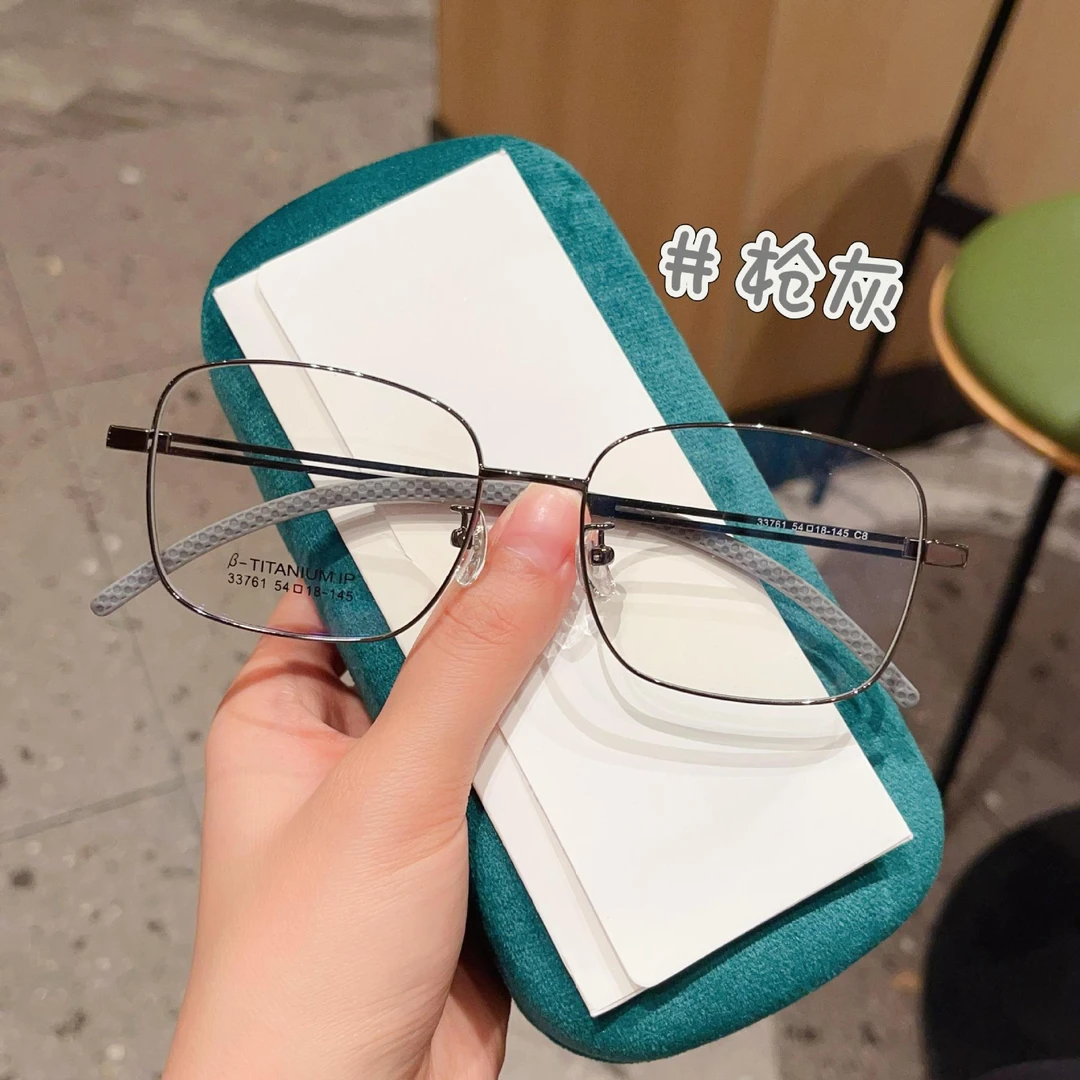 新款时尚复古多边形大框眼镜框镂空镜腿男女款素颜眼镜可配有度数