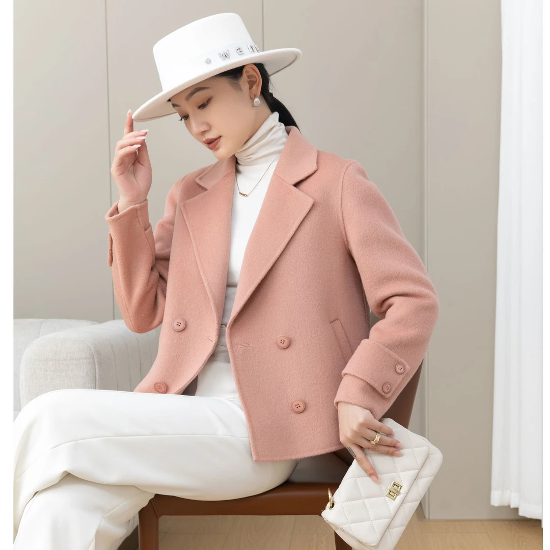 【香嘉怡新品】XJYC7125手工缝制100%羊毛女款显高显瘦设计感小西