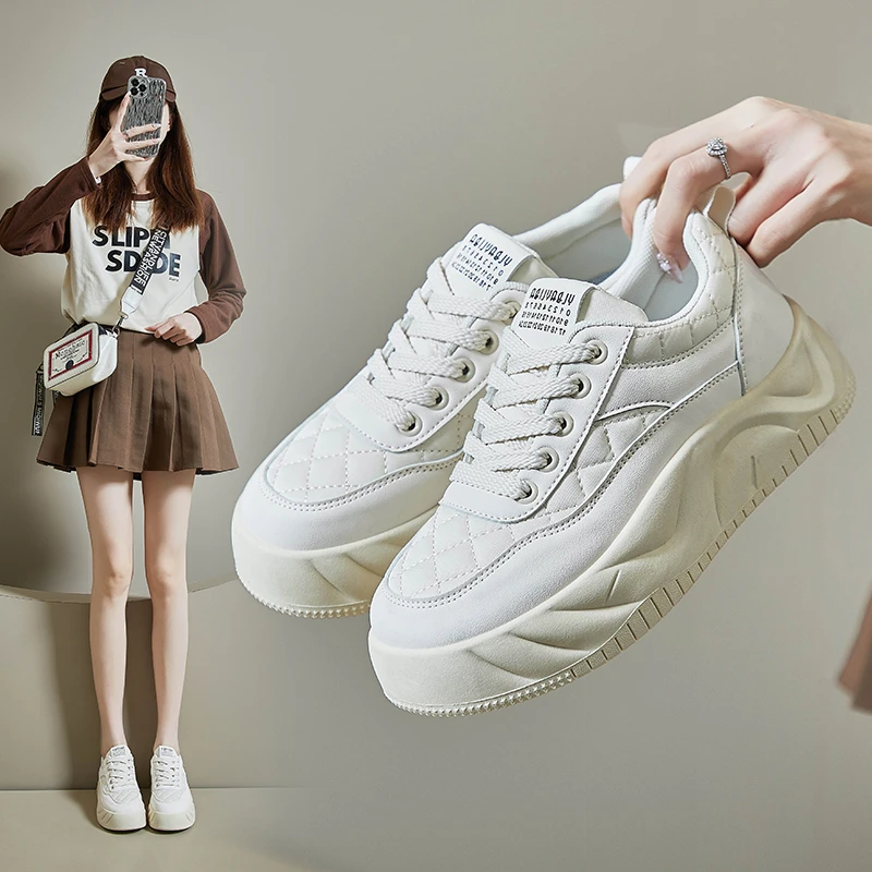 2024春季小白鞋新款韩版ins女学生增高运动板鞋潮休闲街拍KT2610