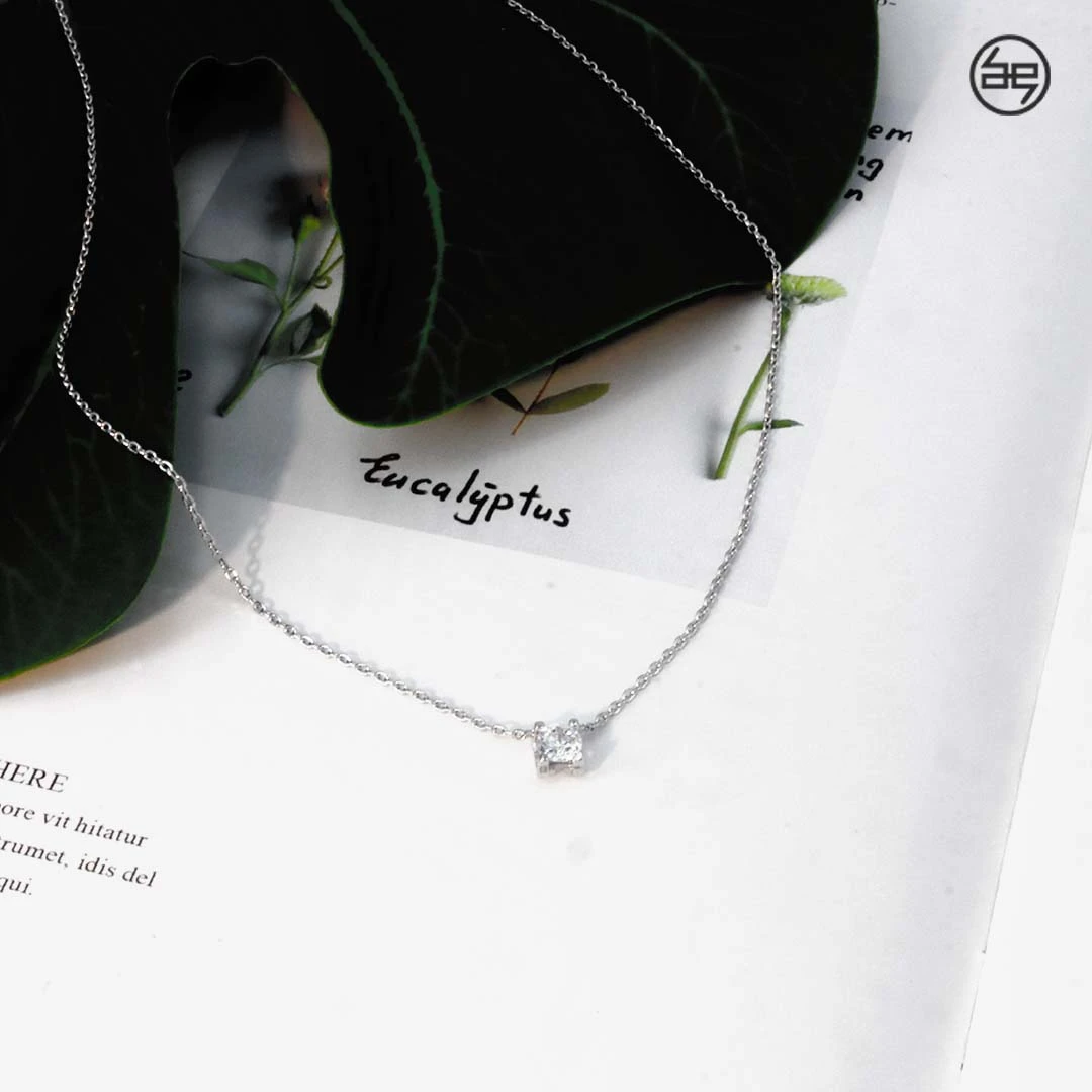 ae 铜合成锆石项链 极简6A锆石百搭轻奢气质经典原创穿搭小众配饰