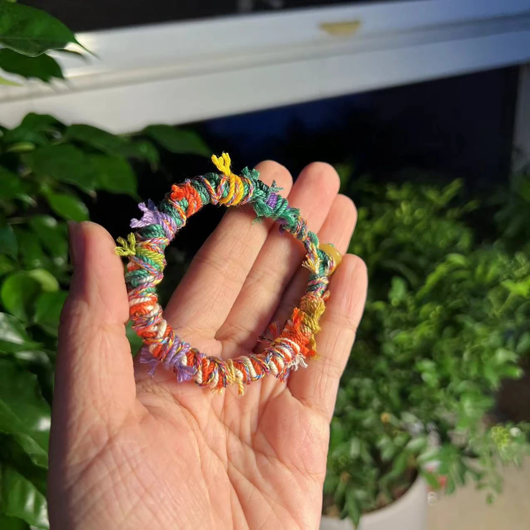 非金属布艺手链 绿意｜手工编织手绳 藏式手绳 原创设计