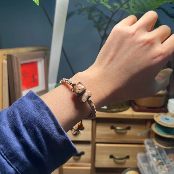 老山檀小熊｜印度迈索尔 手工编织 藏式手绳 设计款手绳