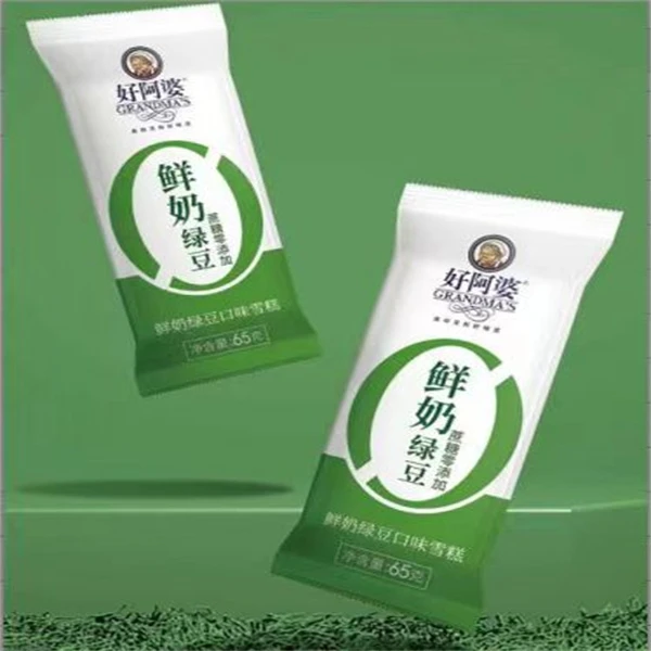 好阿婆-无蔗糖鲜奶绿豆65g*2支