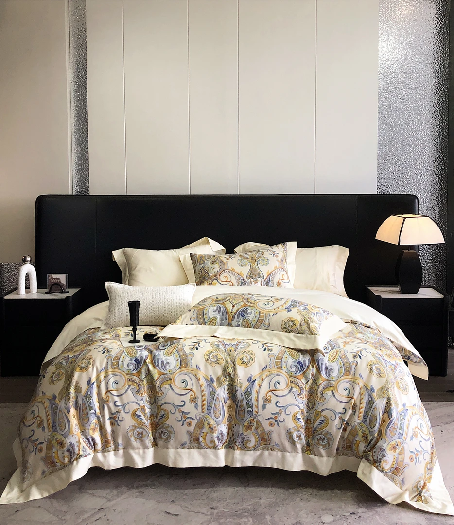 【大版印花】A类母婴级全棉高端高支高密包边工艺款加厚四件套