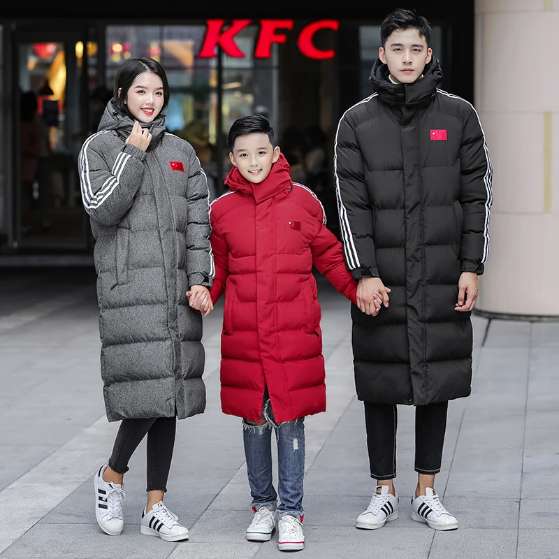 体育生冬训棉大衣男女休闲运动长款防风保暖经典款训练棉服外套