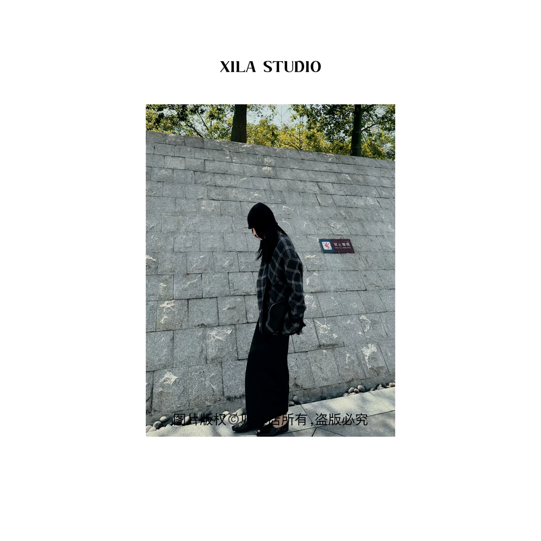 【XILA】100%双面织羊毛工艺高端时装毛呢外套