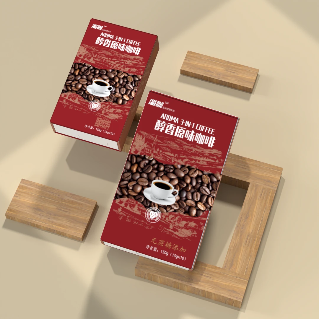 淄咖醇香原味咖啡固体三合一速溶赤藓糖醇云南小粒醇厚浓香coffee