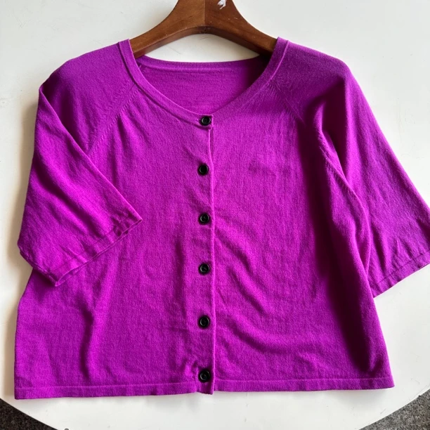 超百搭针织开衫圆领薄款空调衫开衫