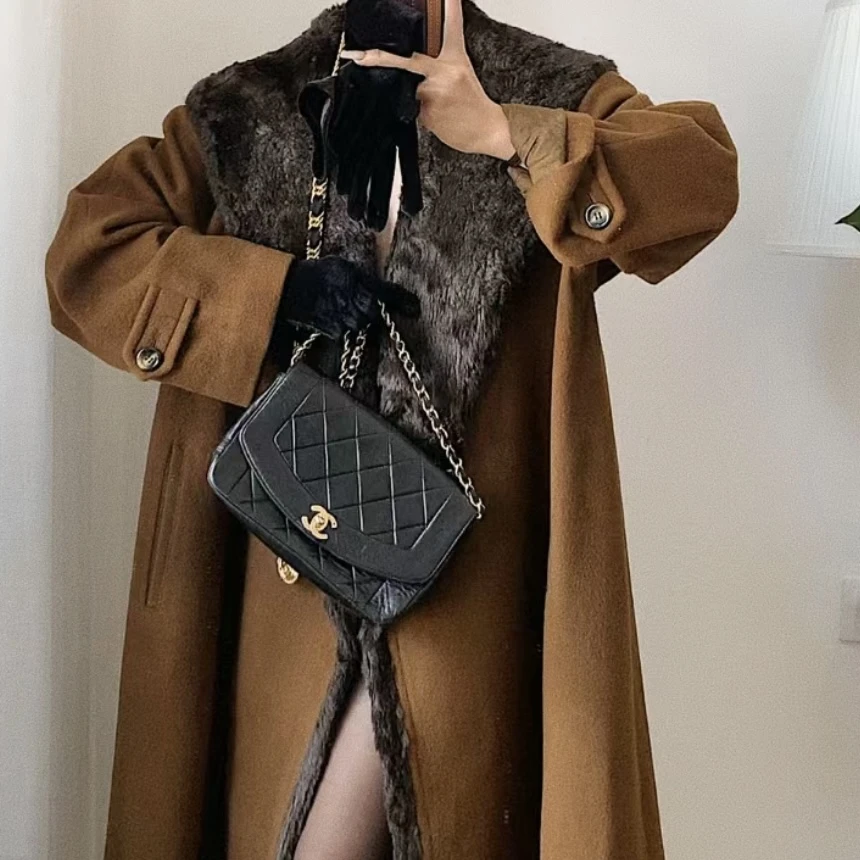 古着vintage日制复古羊毛毛呢外套