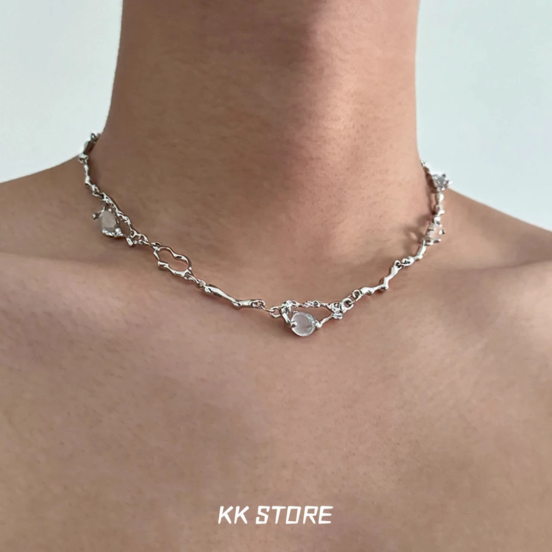 合金亚克力吊坠 冷淡风项链男款清冷感高级感女颈链设计感锁骨链