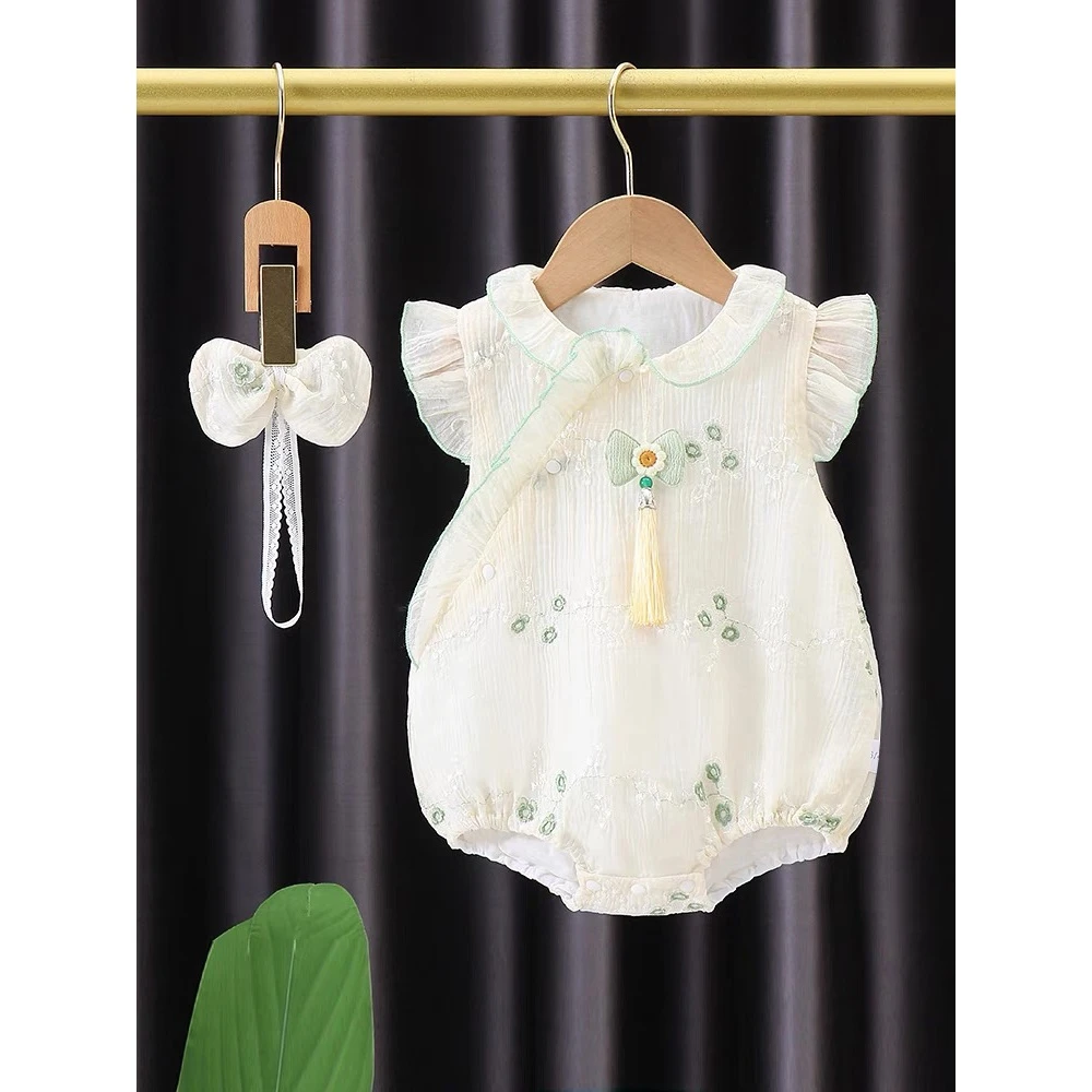 夏季薄款婴儿连体衣新生儿夏天衣服夏装外出服宝宝包屁衣三角哈衣