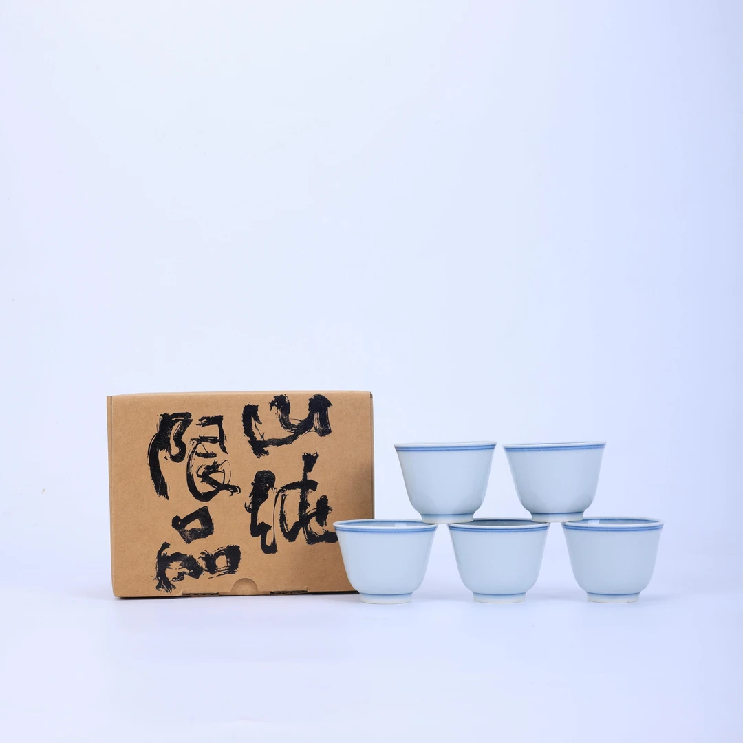 【山纯限品 】 定制款5客杯   茶杯包邮陶瓷茶具主人杯手工手绘