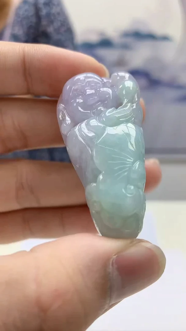 【闪购商品】定制翡翠未镶嵌4902bb-毛货挂件103