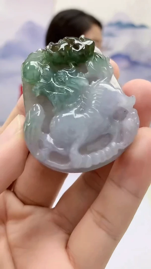 【闪购商品】定制翡翠未镶嵌4902bb-毛货挂件53