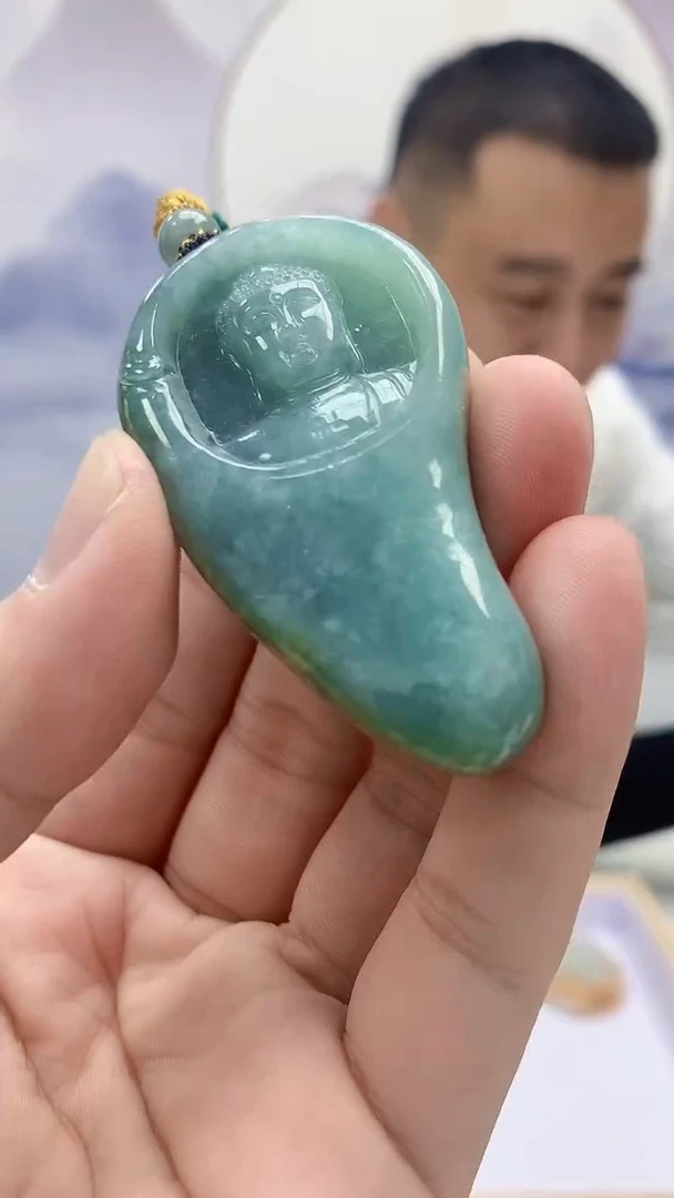 【闪购商品】定制翡翠未镶嵌4898bb-毛货挂件36