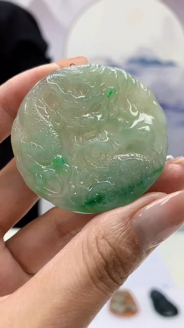 【闪购商品】定制翡翠未镶嵌4688MM-毛货挂件4