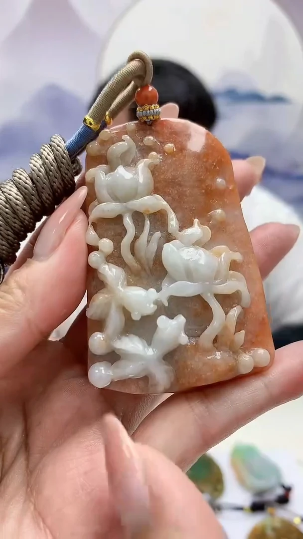 【闪购商品】定制翡翠未镶嵌5060MM-毛货挂件6