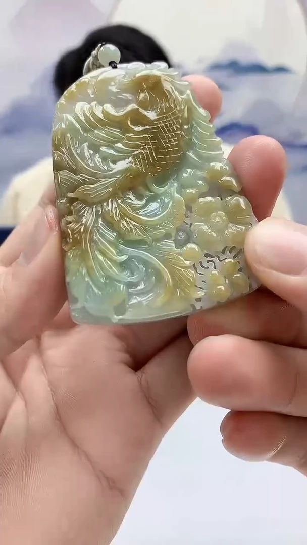 【闪购商品】定制翡翠未镶嵌5060bb-毛货挂件47