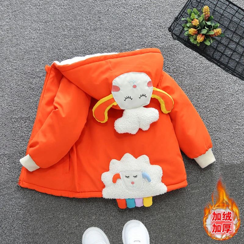 女童冬装棉服外套2023新款秋冬款中大男童夹棉加绒加厚冬季派克服