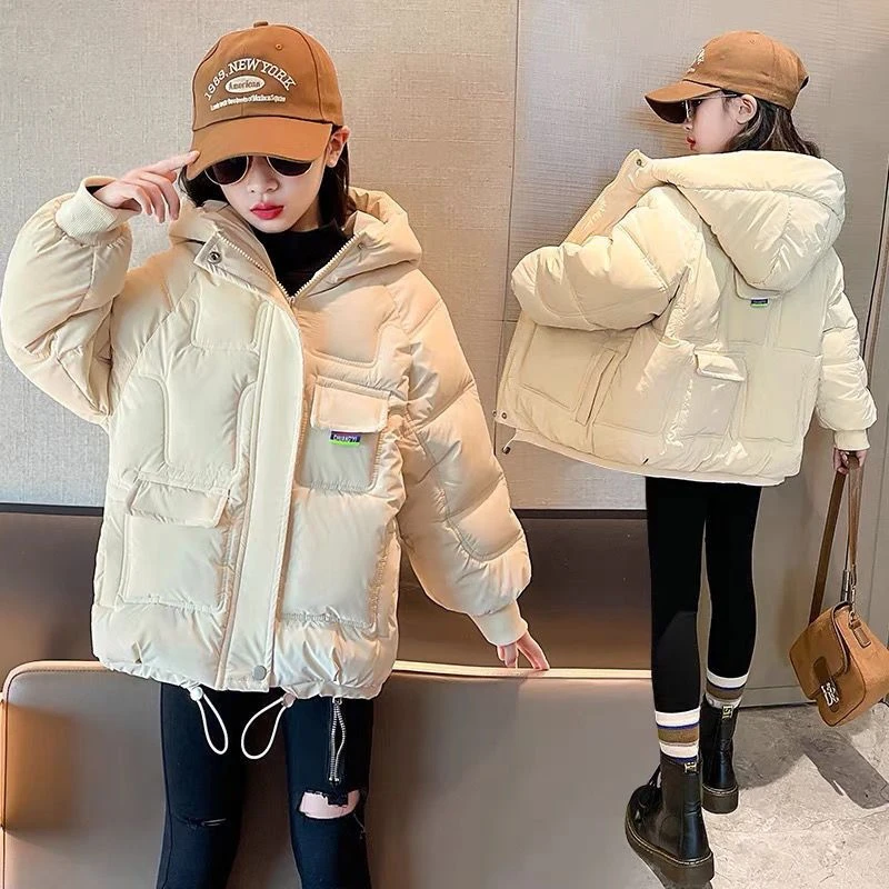女童棉服2024免洗冬装新款儿童棉袄洋气韩版宝宝短款加厚棉衣外套