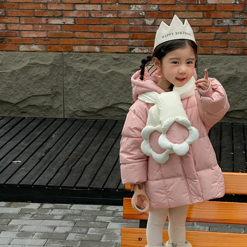 郝叔童品HM3422女童冬装羽绒服2023新款冬小女孩加厚保暖外套