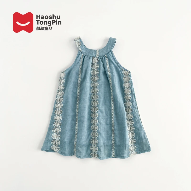 郝叔童装YS4240女童棉布连衣裙2025新款小女孩夏季透气薄款裙子