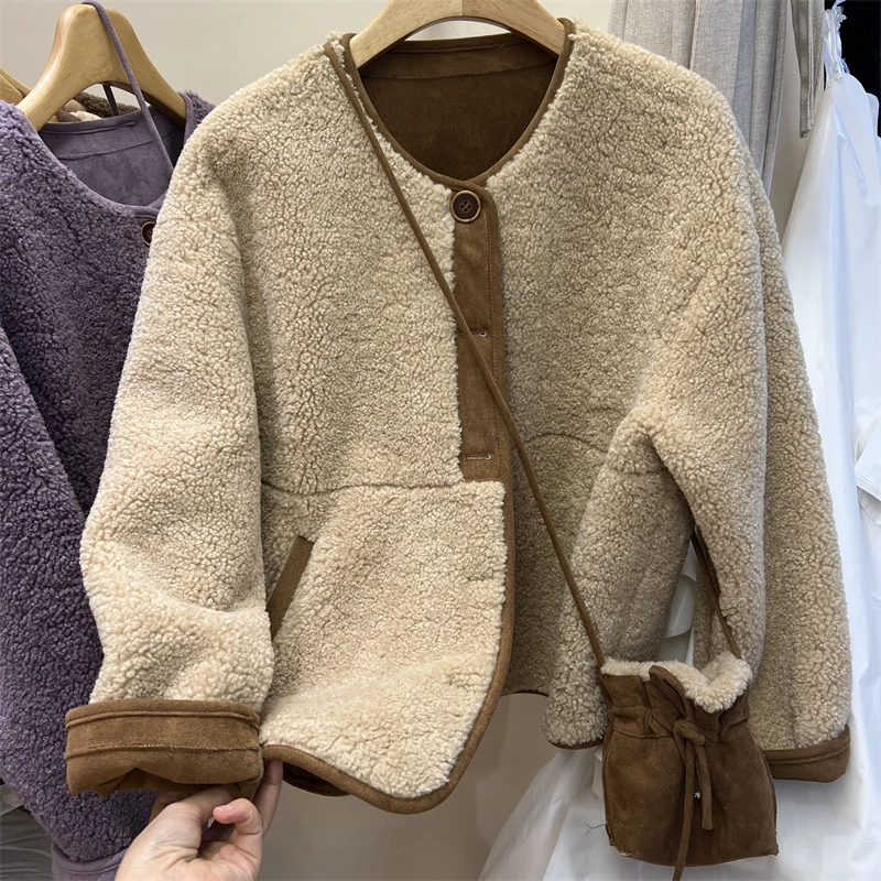 (51-100)外套女短款2024冬装宽松小个子时韩版上衣百搭