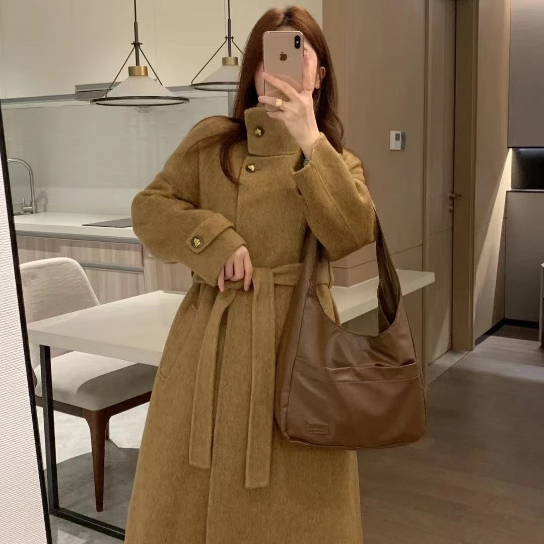 双十一宠粉新疆包邮双面羊毛大衣轻奢女装外套24020