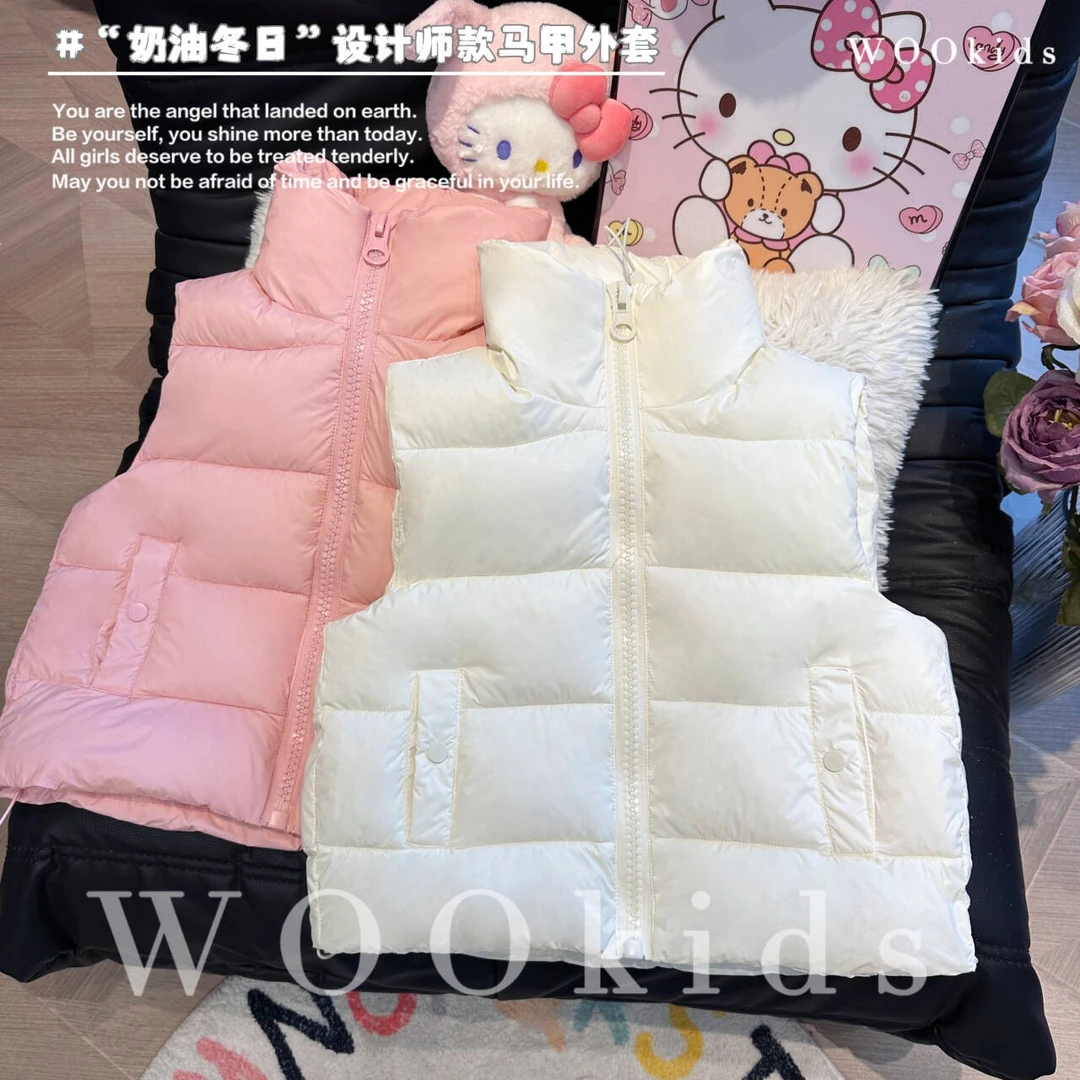 现货-WOOkids8 【奶油秋冬】兄妹装设计师高定棉马甲 W24091302