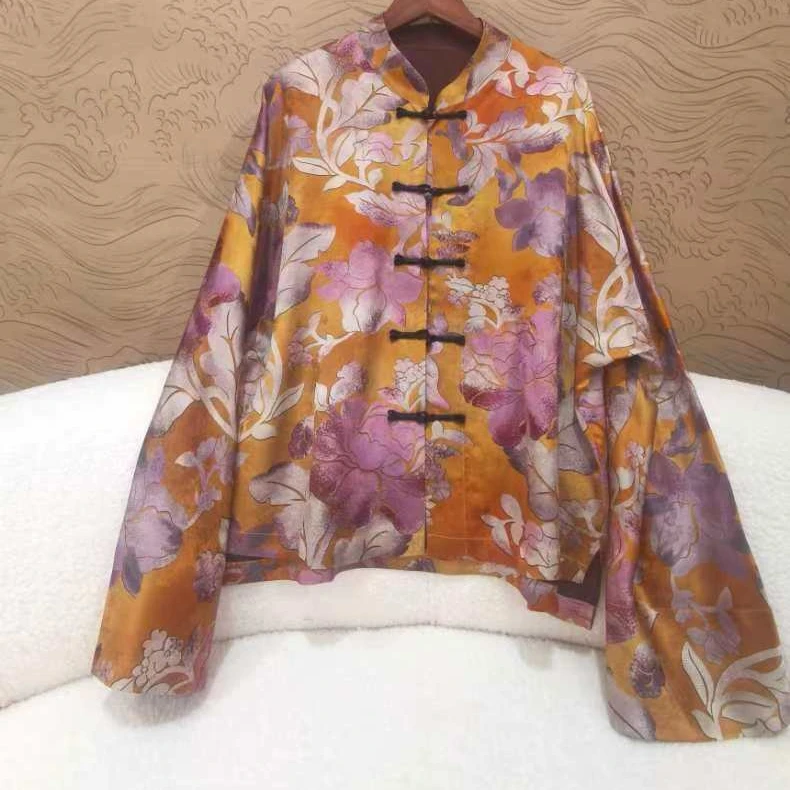 【鸢尾绽放】新款外套新中式提花上衣QY066