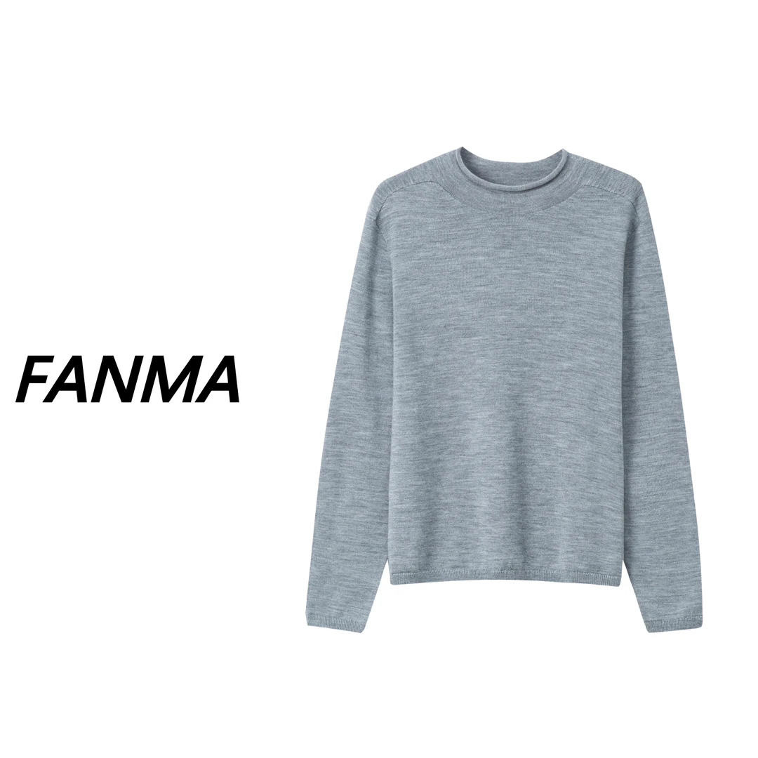 #精纺可机洗羊毛衫#48支双股精纺秋冬百搭羊毛针织衫 F200-1N5000