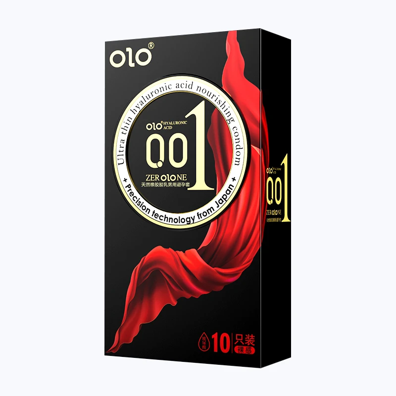 OLO玻尿酸001超薄延时王安全套天然橡胶胶乳男用避孕套